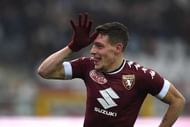 TURIN, ITALY - FEBRUARY 12:  Andrea Belotti of FC Torino celebrates after scoring his second goal during the Serie A match between FC Torino and Pescara Calcio at Stadio Olimpico di Torino on February 12, 2017 in Turin, Italy.  (Photo by Valerio Pennicino/Getty Images)